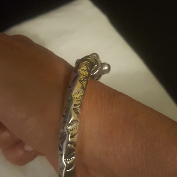 Tigers eye Sterling cuff bracelet. Turkish import - Picture 4 of 4